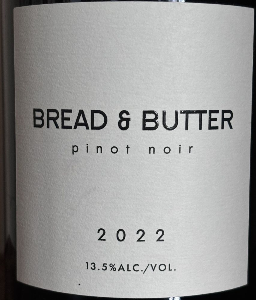 Winery Exchange, Inc. Bread & Butter Pinot Noir 2022, Main, #9552