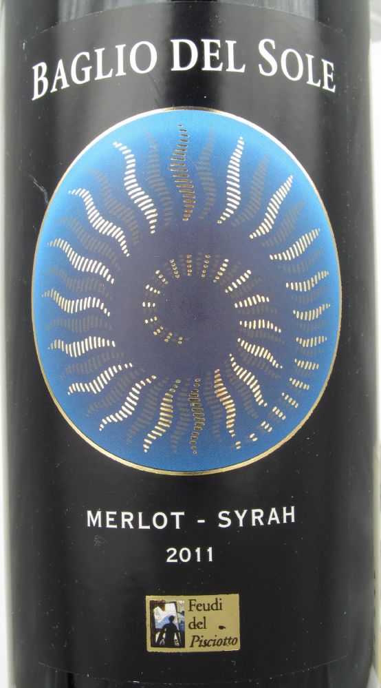 Feudi del Pisciotto Srl Baglio del Sole Merlot Syrah Sicilia IGT 2011, Main, #962