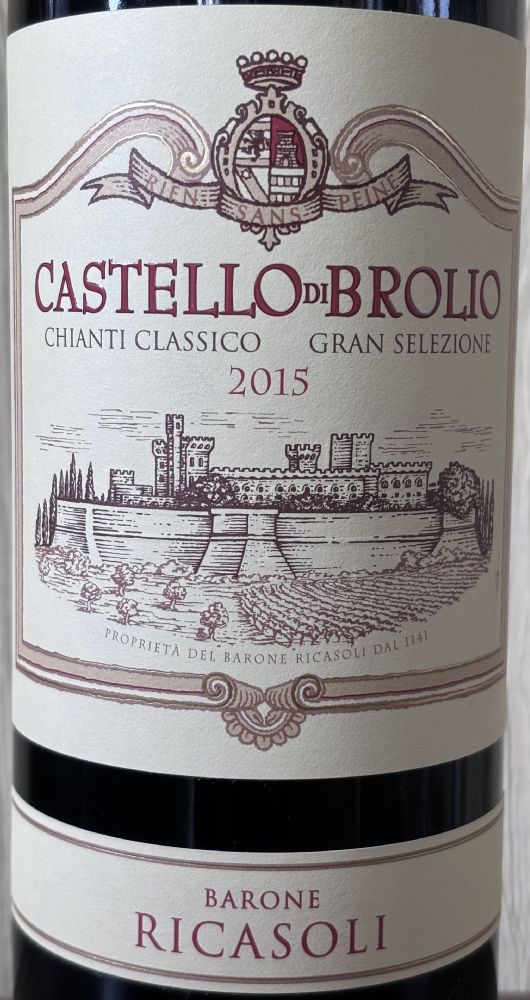 Barone Ricasoli S.p.A. Società Agricola Castello di Brolio Chianti Classico Gran Selezione DOCG 2015, Main, #9797