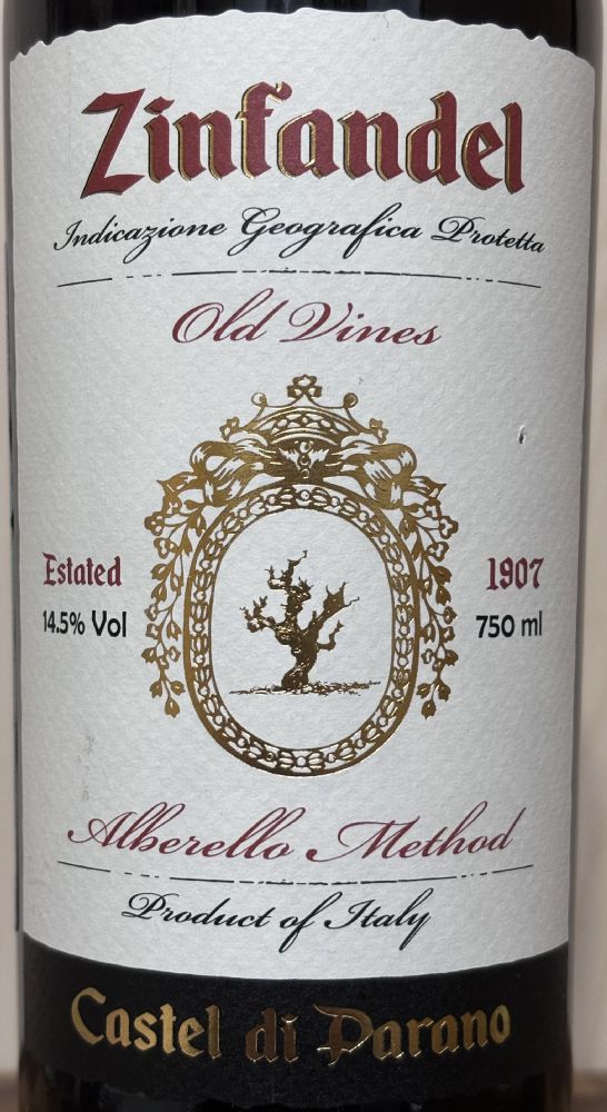 Cantine Paolo Leo S.r.l. Castel di Parano Zinfandel 2023, Main, #9800