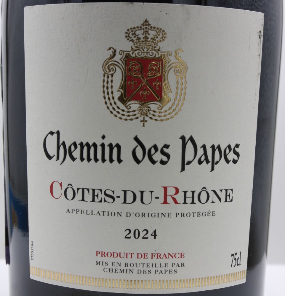 François Martenot SAS Chemin des Papes Côtes du Rhône AOC/AOP 2024, Main, #9933