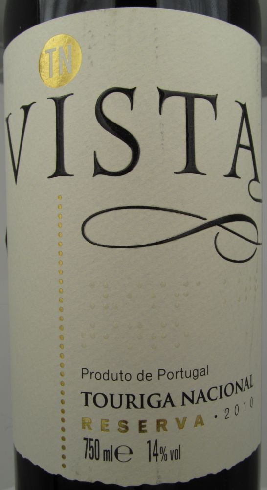 Aliança Vinhos de Portugal S.A. VISTA Reserva Touriga Nacional Vinho Regional Beiras 2010, Main, #995