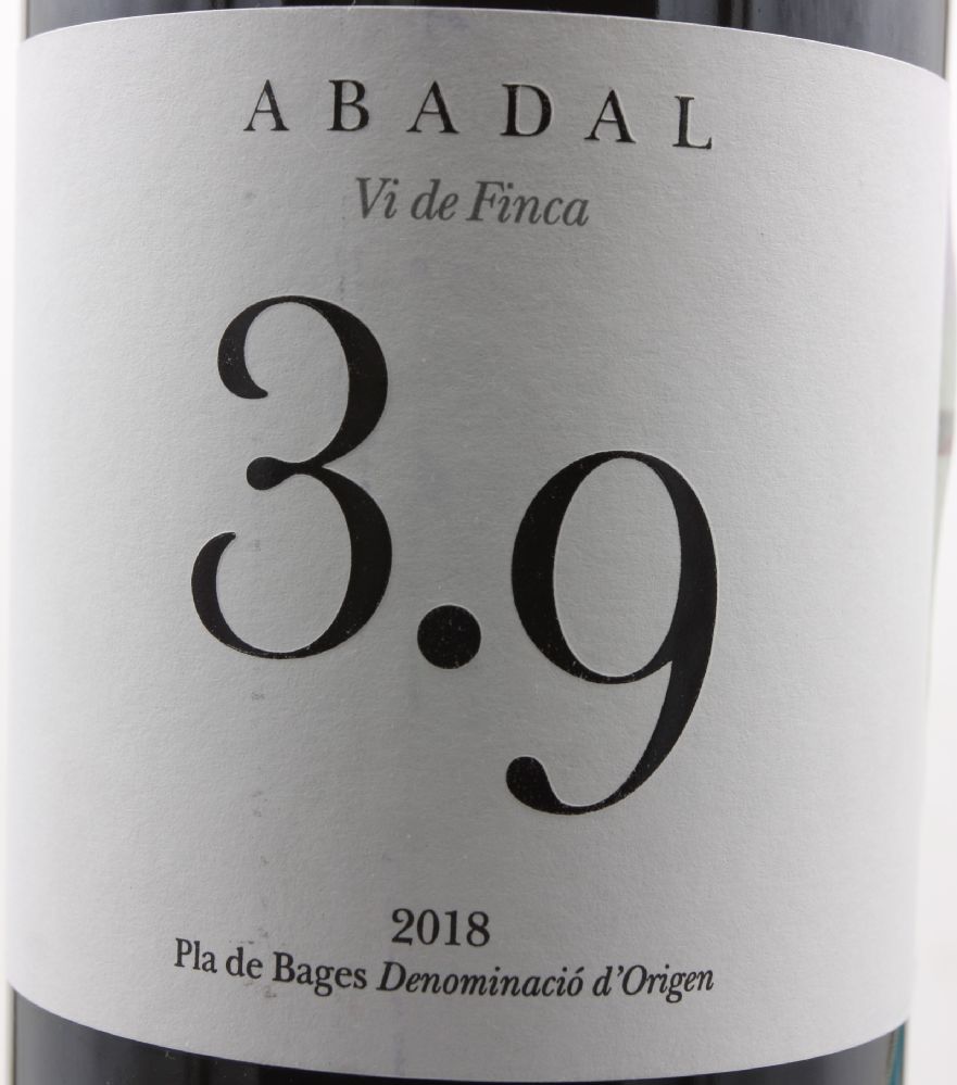Bodegas Abadal S.L. Vi de Finca 3.9 DO Pla de Bages 2018, Main, #9964