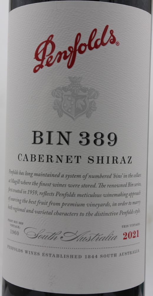 Penfolds Wines Bin 389 Cabernet Sauvignon Shiraz 2021, Main, #9967